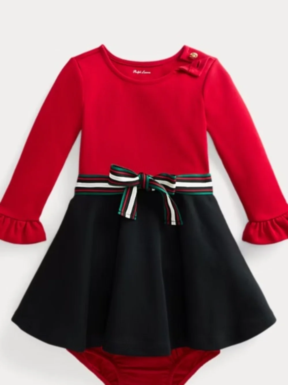 Ralph Lauren Two-Tone Stretch Ponte Dress 9M